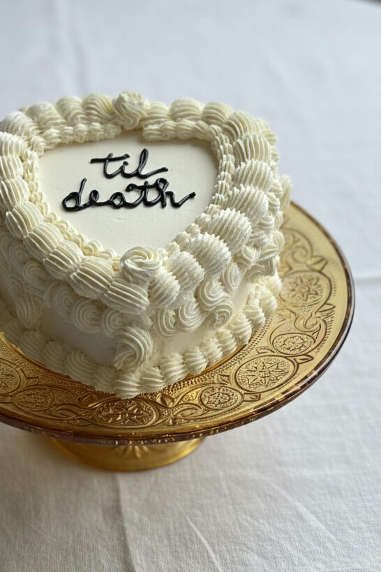 Pink Peach Cake - Vintage Style Celebration Cake